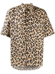 MSGM рубашка с леопардовым принтом
