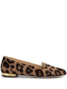 Charlotte Olympia балетки с леопардовым принтом