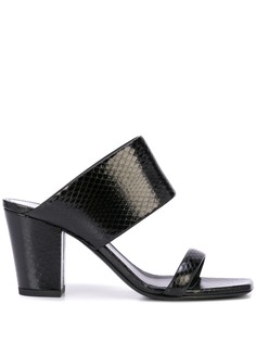 Saint Laurent мюли Oak с тиснением под кожу змеи