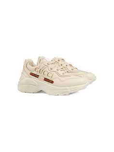 Gucci Kids кроссовки Rhyton с логотипом