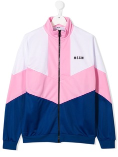 Msgm Kids спортивная куртка в стиле колор-блок