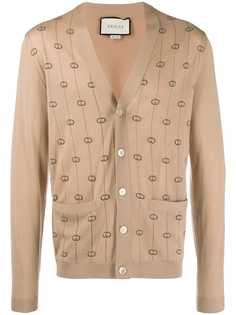 Gucci жаккардовый кардиган с логотипом Interlocking G