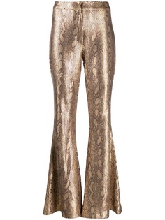 In The Mood For Love snakeskin sprint flared trousers