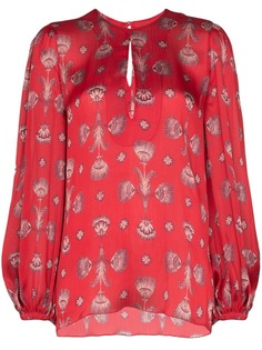 Johanna Ortiz living coral shell print blouse