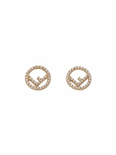 Fendi декорированные серьги с логотипом