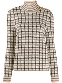 Paco Rabanne джемпер в клетку с высоким воротником