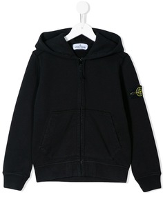 Stone Island Junior худи на молнии с логотипом