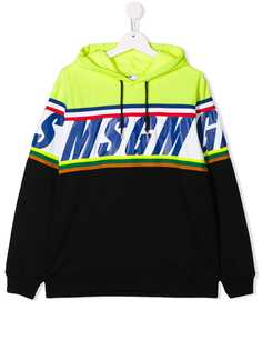 Msgm Kids худи в стиле колор-блок