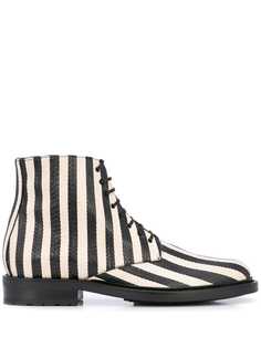 Saint Laurent полосатые ботинки