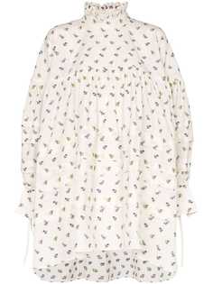 Cecilie Bahnsen платье-рубашка оверсайз с цветочным принтом