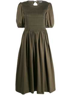 Molly Goddard длинное платье со вставкой в рубчик