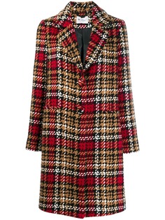 be blumarine пальто в ломаную клетку