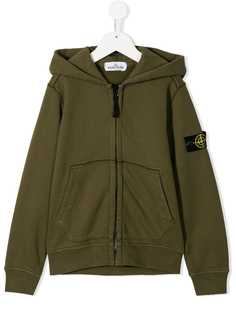 Stone Island Junior худи на молнии с логотипом
