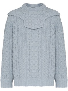 Raf Simons многослойный джемпер аранской вязки