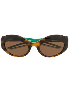 Balenciaga Eyewear солнцезащитные очки Hybrid в овальной оправе