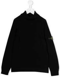 Stone Island Junior джемпер с нашивкой-логотипом