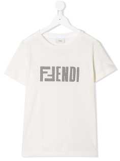 Fendi Kids футболка с логотипом