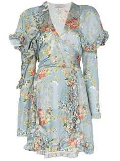 Preen By Thornton Bregazzi платье мини Rylee с цветочным принтом и оборками