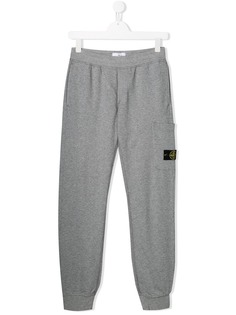 Stone Island Junior спортивные брюки с логотипом