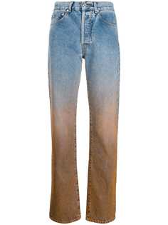Off-White прямые джинсы с эффектом деграде