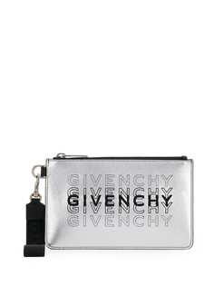 Givenchy мини-клатч с вышитым логотипом