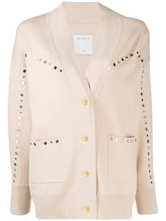 Sandro Paris кардиган оверсайз с люверсами