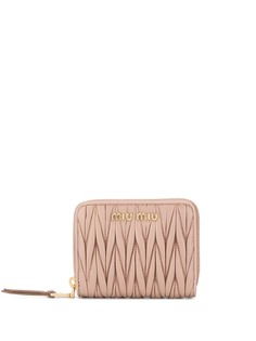 Miu Miu стеганый кошелек на молнии