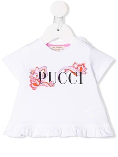 Emilio Pucci Junior футболка с цветочным логотипом