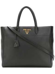 Prada сумка-тоут с бляшкой с логотипом