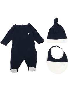 Fendi Kids комплект из пижамы, нагрудника и шапки