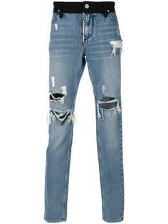 RtA классические джинсы с рваным эффектом