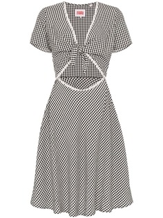 Solid & Striped клетчатое платье с вырезной деталью