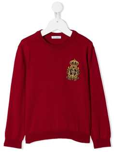 Dolce & Gabbana Kids свитер с вышивкой