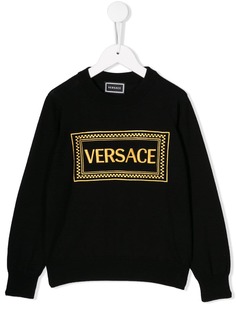 Versace Kids джемпер с вышитым логотипом