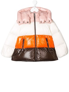 Moncler Kids пуховик в стиле колор-блок