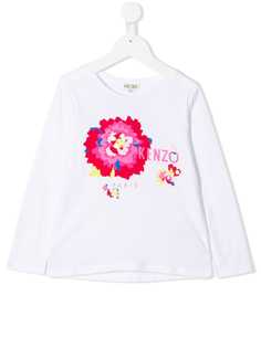 Kenzo Kids футболка с цветочным принтом