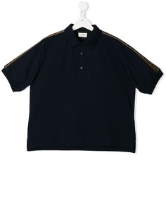 Fendi Kids рубашка-поло с логотипом и полосками