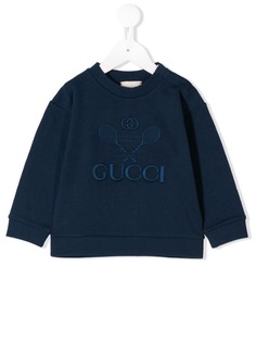 Gucci Kids толстовка с вышитым логотипом
