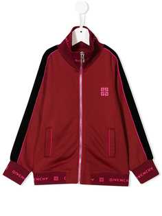 Givenchy Kids спортивная куртка с вышитым логотипом