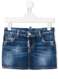 Dsquared2 Kids юбка из вареного денима