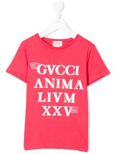 Gucci Kids футболка с круглым вырезом и принтом