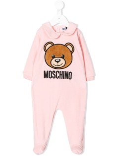 Moschino Kids пижама с вышитым логотипом