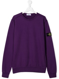 Stone Island Junior толстовка с нашивкой-логотипом