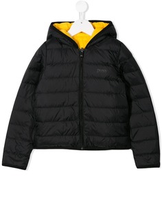 BOSS Kidswear двусторонняя куртка-пуховик с логотипом