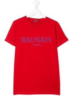 Balmain Kids футболка с логотипом