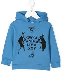 Gucci Kids худи Canvas Menagerie