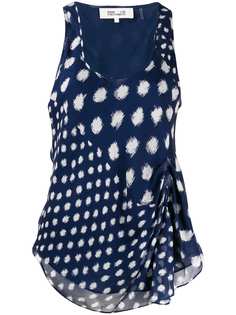 Diane von Furstenberg топ без рукавов в горох