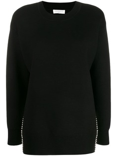 Sandro Paris джемпер с искусственным жемчугом