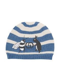 Gucci Kids трикотажная шапка бини с логотипом