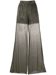be blumarine прозрачные брюки широкого кроя